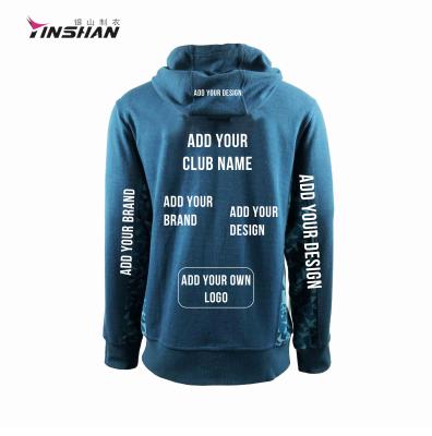 Cina Abbigliamento sportivo su misura Zip Up Hoodies Poliestere Lunghe pellicce di cotone Manica con logo personalizzato in vendita