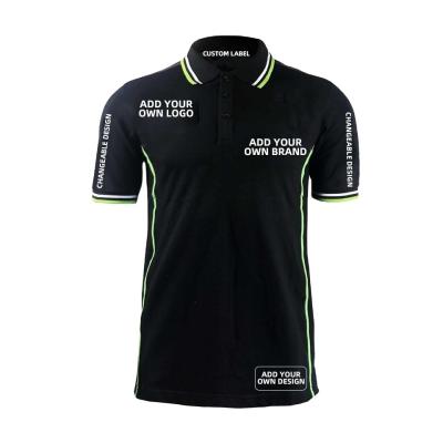 China Impresión de logotipo personalizado Camisa de polo para hombres diseñada para entusiastas de las carreras en venta