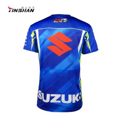 China Needle Detection Sublimation Racing T-Shirt for Custom Logo Motorcycle Auto Racing Wear for sale