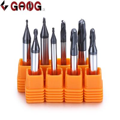 China CNC Machining Center Hebei Gangde 6mm Ball Nose End Mill CNC Router Bit,Carbide Cutting Tools 2 Flute for sale