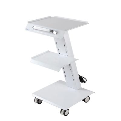 China 360 Degree Rotating Foot Brake Lab Tool Dental Trolley Dental Trolley Medical Supply Dental Trolley for sale