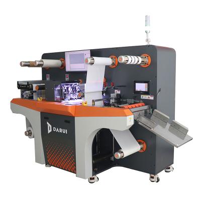 China Garment Shops DARUI D360S Digital Label Machine Rotary Die Slitting Laminating and Rewinding Cutter Paper Processing Machinery for sale