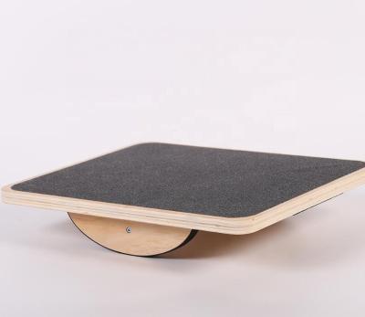 China Muscle Relex Apparatus Wooden Surface and Roller Exercise Anti-Slip Board for sale