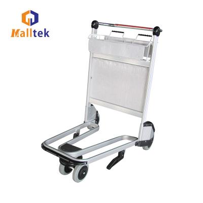 China 4 Wheels Aluminum Alloy Airport Luggage Trolley Using Airport With Handle Released Brake for sale