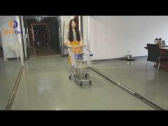 Supermarket Shopping Trolley American Type With Flat Tube Foot