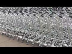 New Type Steel Supermarket Shopping Trolley For Grocery 100KG Loading