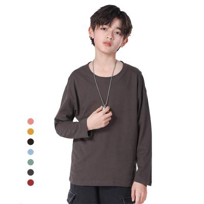 China Wholesale Anti-Shrink Long Sleeve T-Shirt For 100% Cotton Children T-shirts Highstreet Boys T-shirts Kids for sale