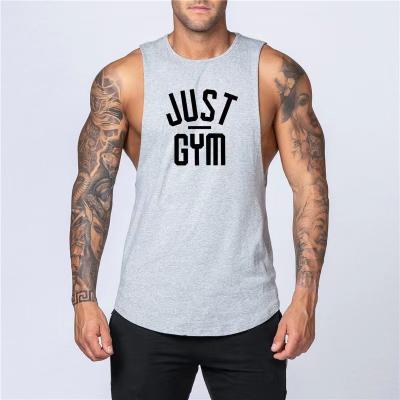 China OEM Anti-pilling Mens Sportswear Sleeveless Singlet Plus Size Workout Bodybuilding Fitness Gym Tank Top Man Sports Solid Vest Custom Logo for sale