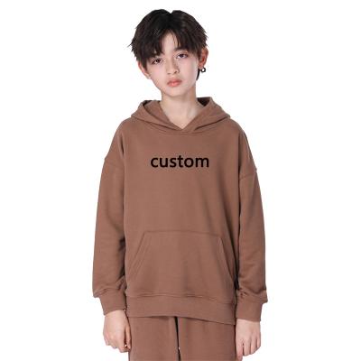 China High Quality Anti-Shrink Winter Fleece Thick Girls and Boys Sweat Jogger Pants Tracksuit Hoodies Sweatpants Unisex Kids Sweatsuit Sets for sale