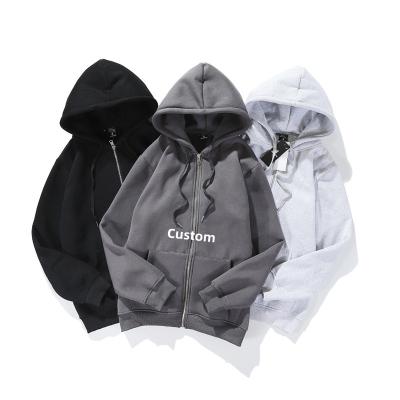 China New High Quality Custom Anti-Wrinkle Zipper Up Hoodie Plus Size Men's Custom Logo Hoodies Unisex Hoodie for sale