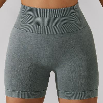 China Breathable Free Sampling Seamless High Waist Shorts Acid Wash Fitness Yoga Clothing Gym Clothing Sets Women for sale