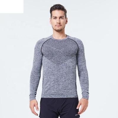 China Premium Quality Breathable Custom Men's 3D Knitted Seamless Sports Shirt Gym T-Shirts for sale