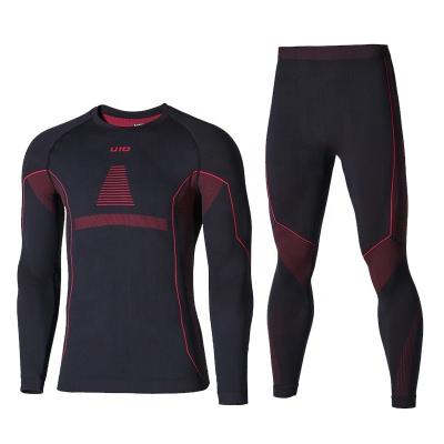 China QUICK DRY Men Seamless Bamboo Charcoal Anti-odor Ski Base Layer Cycling Seamless Thermal Underwear Set for sale