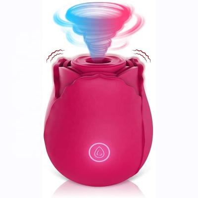 China Silicone+ABS Pink Sucking Vibrator Silicone Tongue Licking Massager Nipple Clitoris Sucking Stimulator for Women for sale