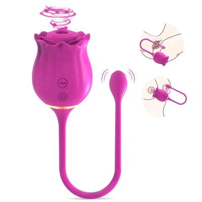 China Silicone+ABS Rose Sucking Vibrator Silicone Clitoris Stimulator USB Sucking Filling Waterproof Silicone Nipple for sale