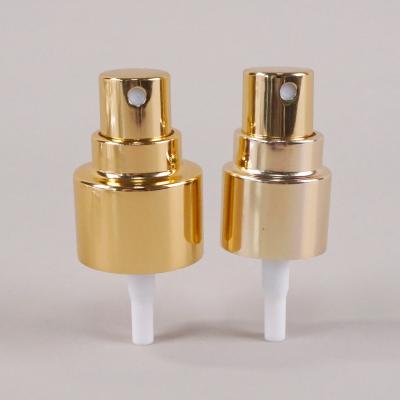 China Non Spill Custom Gold New Silver Cosmetic Bottles Spray And Perfume Pump for sale