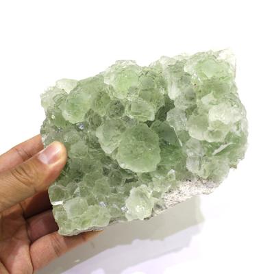 China Europe wholesale natural green fluorite crystal cluster for home decoration for sale