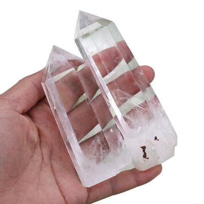 China Wholesale Europe Hand Carved Natural Clear Crystal Tower Healing Crystal Point for sale