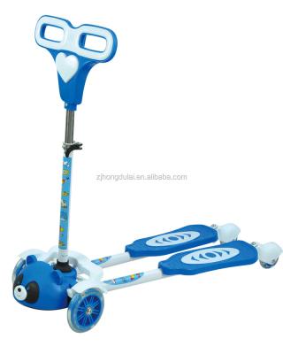 China PVC+Pu Flashing Wheel HDL-7620A HOT SALE! ! folding kick scooter for sale