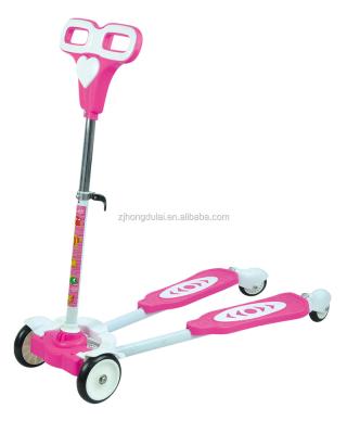 China PVC+Pu Flashing Wheel HDL-7620 HOT SALE! ! Outdoor Scooters Adult Fitness 4 Wheel Scooter for sale