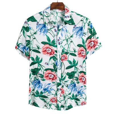 China Viable Summer Custom Mens Shirt Hawaii Printed Short Sleeve Full Sleeve Loose Plus Size Mens Shirts for sale