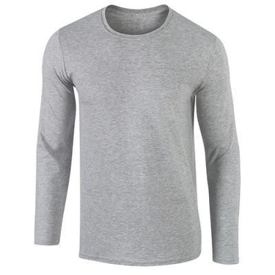 China Wholesale Men's Long Sleeve T-Shirts 100% Cotton Breathable Custom Print Breathable Men's Long Sleeve T-shirt for sale