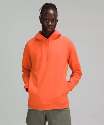 China Professional Custom Heavyweight Men's Orange Cotton Hoodie Anti-Wrinkle Casual Design Anti-Wrinkle Pullover Sweatshirt for sale