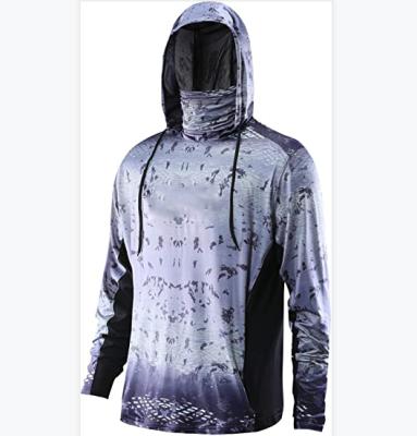 China 2021 Antibacterial OEM High Quality Antibacterial Sublimation Printing Polyester Quick Dry Performance Fishing Hoodie UPF 50 for sale