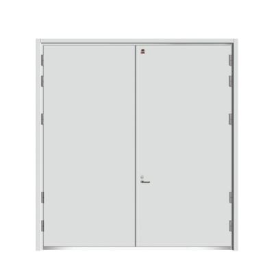 China Fire prevention Oversized Steel Heat-insulating Fire  Rated corridor door Double Leaf Steel Fire Door for sale