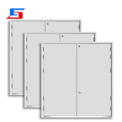 China Fire prevention Oversized Steel Heat-insulating Fireproof Access door Double Leaf Steel fire Rated Door for sale