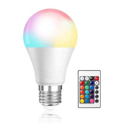 China E27 16 Color Dimmable Remote Control Light 7W RGBSpotlight IR Dimmable Changing RGB Magic Light Lamp Led Bulb for sale