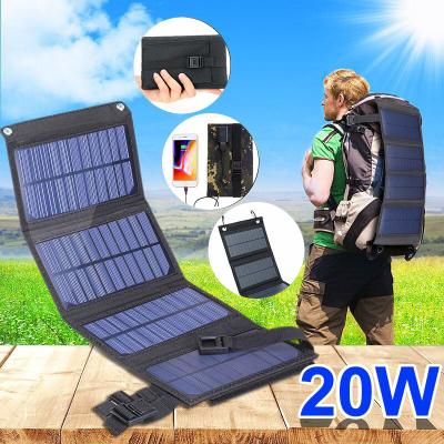 China 900d 20W Tarpaulin Bag Solar Folding Usbsolar Panel Folding Module 10W Portable Photovoltaic Solar Panel For Solar Folding Bag for sale