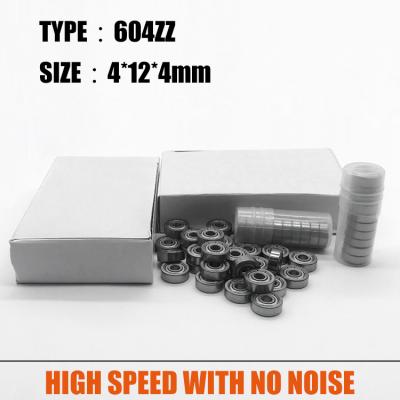 China Low Noise 4*12*4mm Miniature Deep Orchard Ball Bearing 604zz for sale