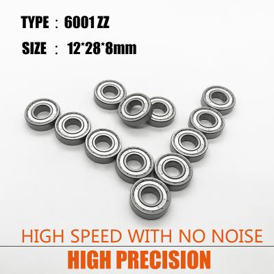 China High Speed ​​Ball Bearings Industry Supply Directly For 6001ZZ Size 12*28*8mm OPEN Deep Groove Ball Bearing for sale