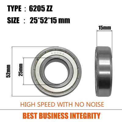 China Hotels Motorcycle Ball Bearing Bearing 6205ZZ Z1V1/Z2V2/P0 DEEP GROOVE BALL BEARINGS for sale