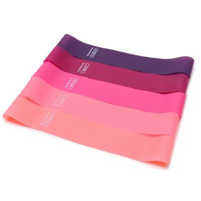 China Wholesale Home Fitness Label Loop Latex Exercise Fitness Natural Pink Resistance Bands Set Heavy for sale