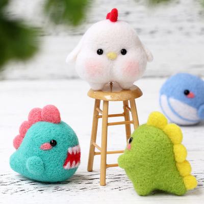 China Gift children play key chain handmade DIY instruction novice diy material package animal doll cartoon dinosaur dinosaur whale whale for sale