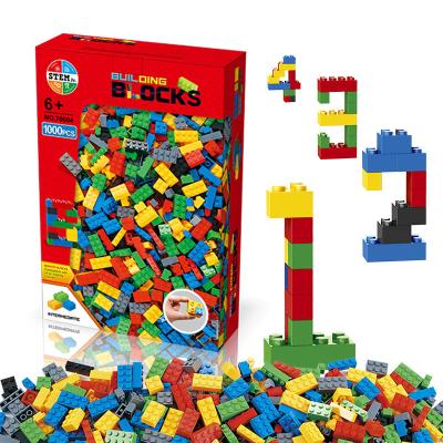 China Construction Toy Building Bricks 1000 pieces set, classic 1000 piece building blocks in 10 colors compatible with all Major Brands for sale