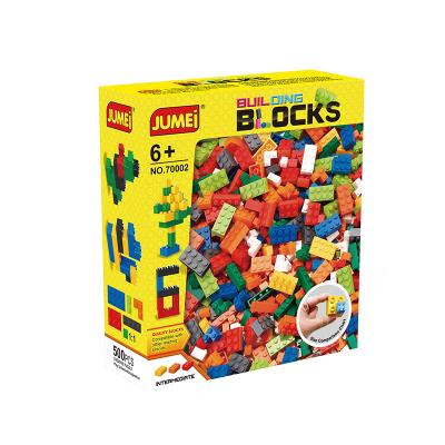 China Eco-friendly Building Toy 500 Pcs ABS DIY Bulk Plastic Building Blocks Shantou Blocks Toys For Kids Blocks for sale