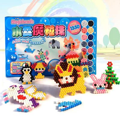 China PVA Magic Beads 1350pcs Kit Diy Educational Toys 12 Colors Plastic Water Fuse Beads Colorful Water Sticky Beads For Kids for sale