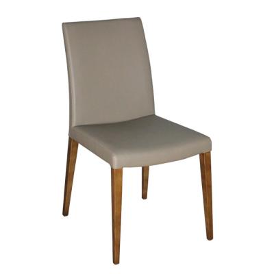 China Comfortable PU Dining Chair For Living Room Hot Sale Armless Scandinavian Ash Wood Modern Comfortable Chairs for sale