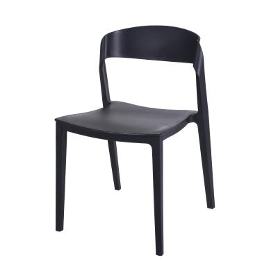 China Modern Simple Dining Chair Stackable Chair Furniture Plastic Scandinavian Style Full Colored Home Stackable Plastic Fabric PP for sale