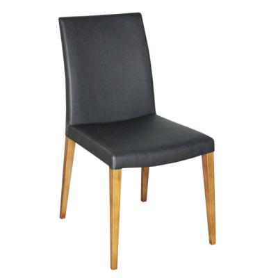 China Modern Hot Selling Ash Wood Armless PU Dining Chair For Living Room for sale