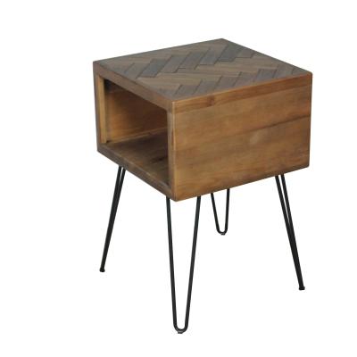 China Hot Selling Knockdown Good Quality Bedroom Furniture Wooden Bed Side Table for sale