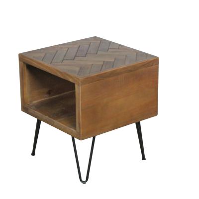 China Hot Selling Knockdown Good Quality Bedroom Furniture Wooden Bed Side Table for sale