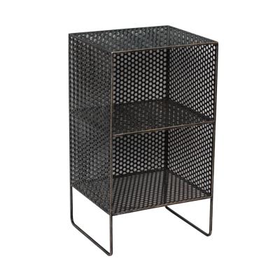 China Modern Metal Mesh Shelf Home Furniture Indoor Hot Selling Steel Modern Shelving Unit for sale