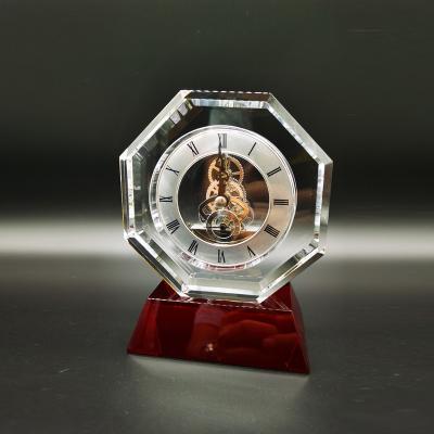 China Crystal Glass Crystal Clock Trophy Color Processing Base for sale