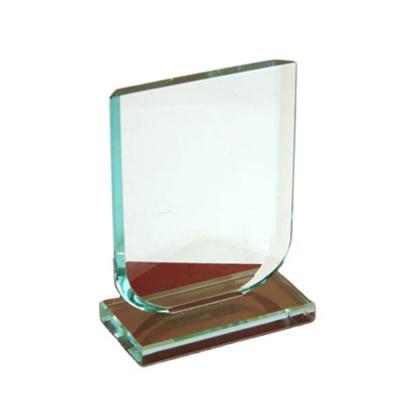 China Crystal glass processing New Facet Shield Jade Glass Trophy Cheap Crystal Trophycrystal Glass Award Crystal for sale