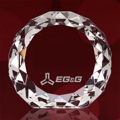 China Crystal glass processing Round gem cut crystal paperweight for birthday gift for sale