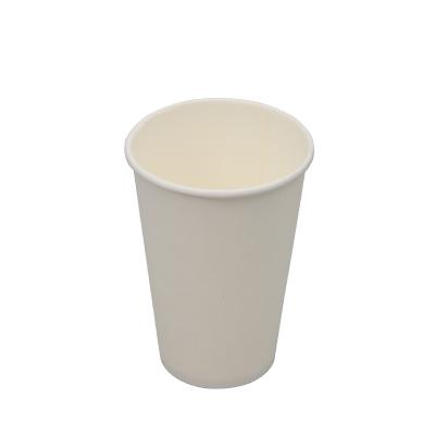 China Maker Compostable Takeaway Biodegradable Cold Cup and Lid Disposable 16 oz Drink Paper Cups for sale